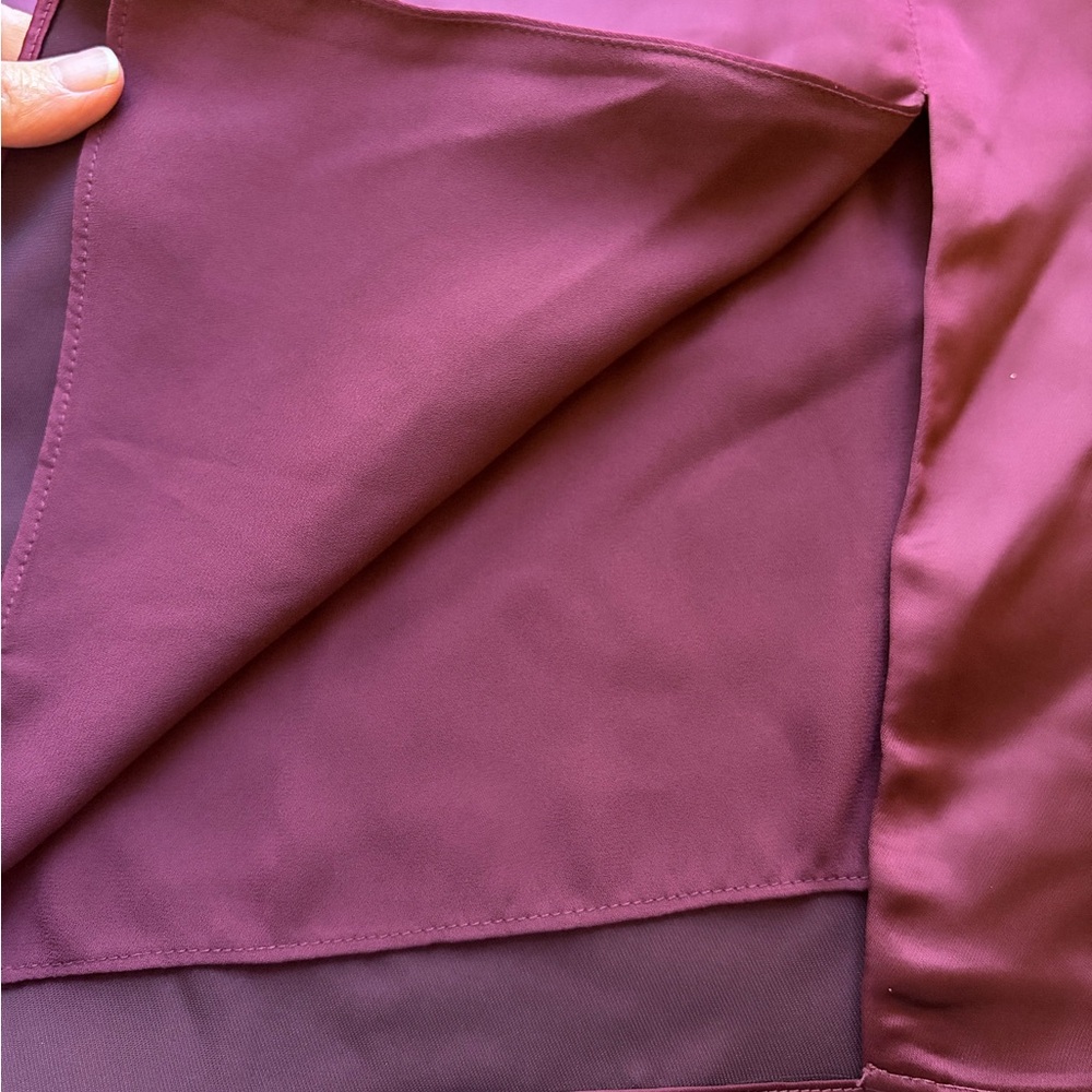 Lauren Ralph Lauren Red Burgundy Dress New Satin Sz 6 Formal Cocktail sleeveless - Picture 8 of 10